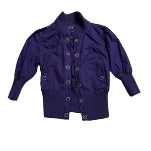 Miley Cyrus Max Azria Womens Size‎ S Jacket Purple Retro Y2K